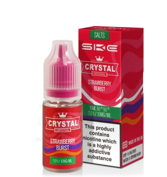 STRAWBERRY BURST NIC SALT E-LIQUID BY CRYSTAL ORIGINAL - Vape Corner