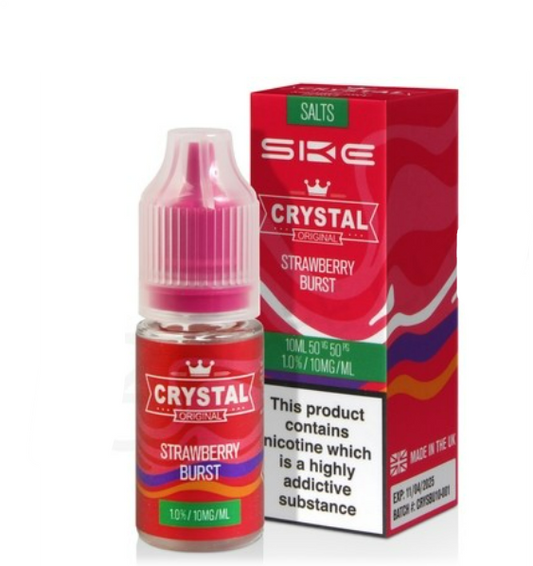 STRAWBERRY BURST NIC SALT E-LIQUID BY CRYSTAL ORIGINAL - Vape Corner